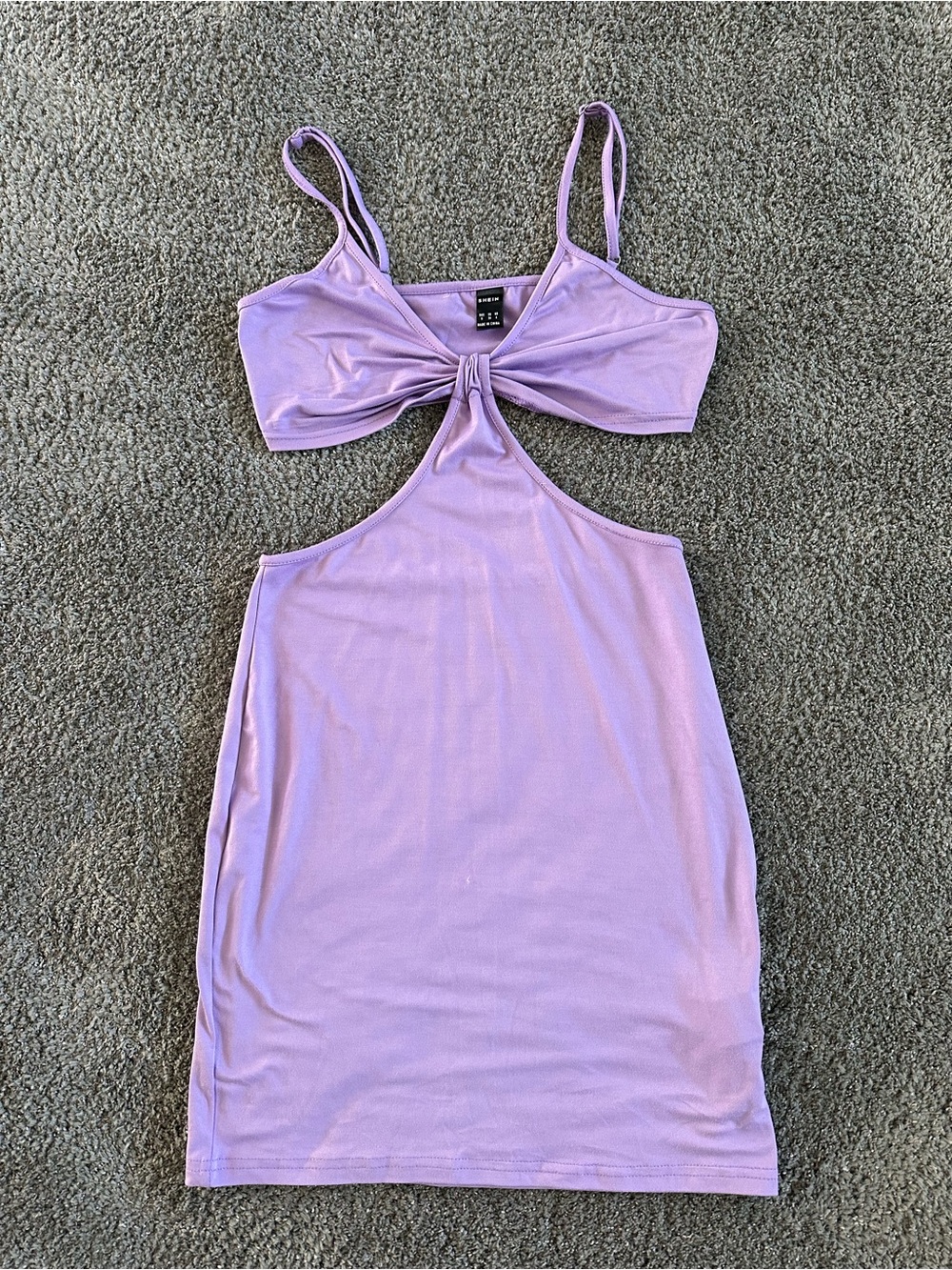 Lavender Cutout Mini Dress